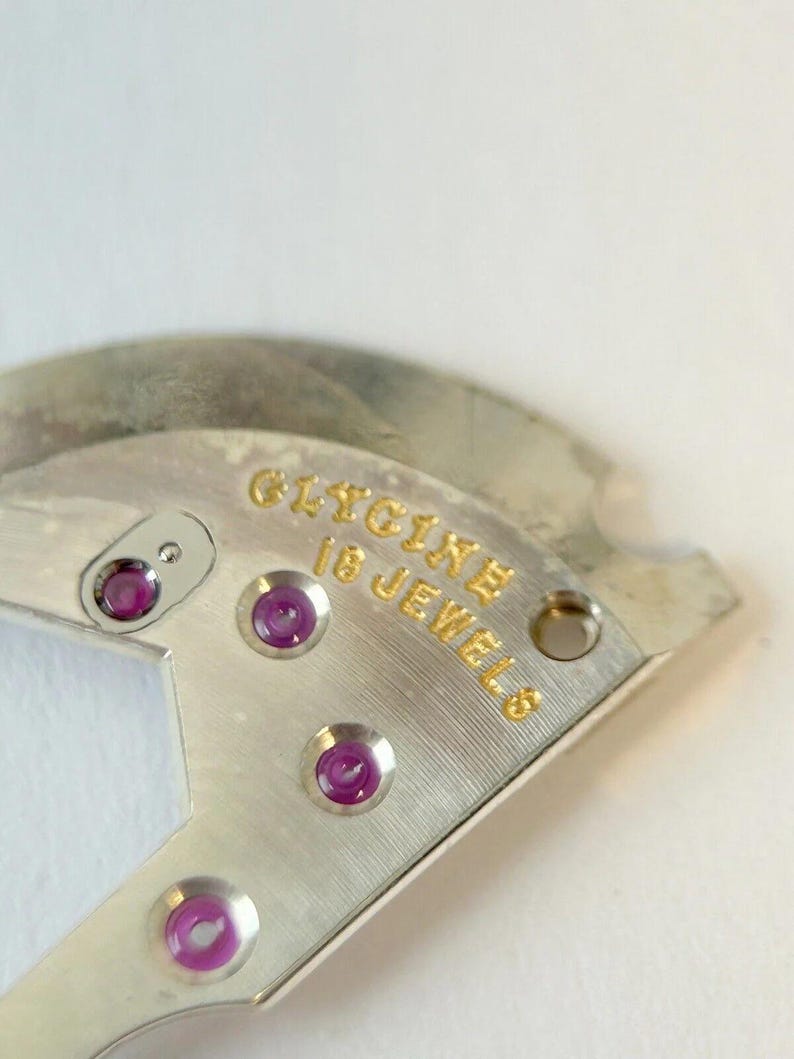 Glycine Bienne Cal 006 900 18 Jewels Parts Movement Balance Fork Wheel Watch image 16