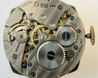 Croton Cal F.36 389 Watch Parts Movement Balance Fork Spring Bridge