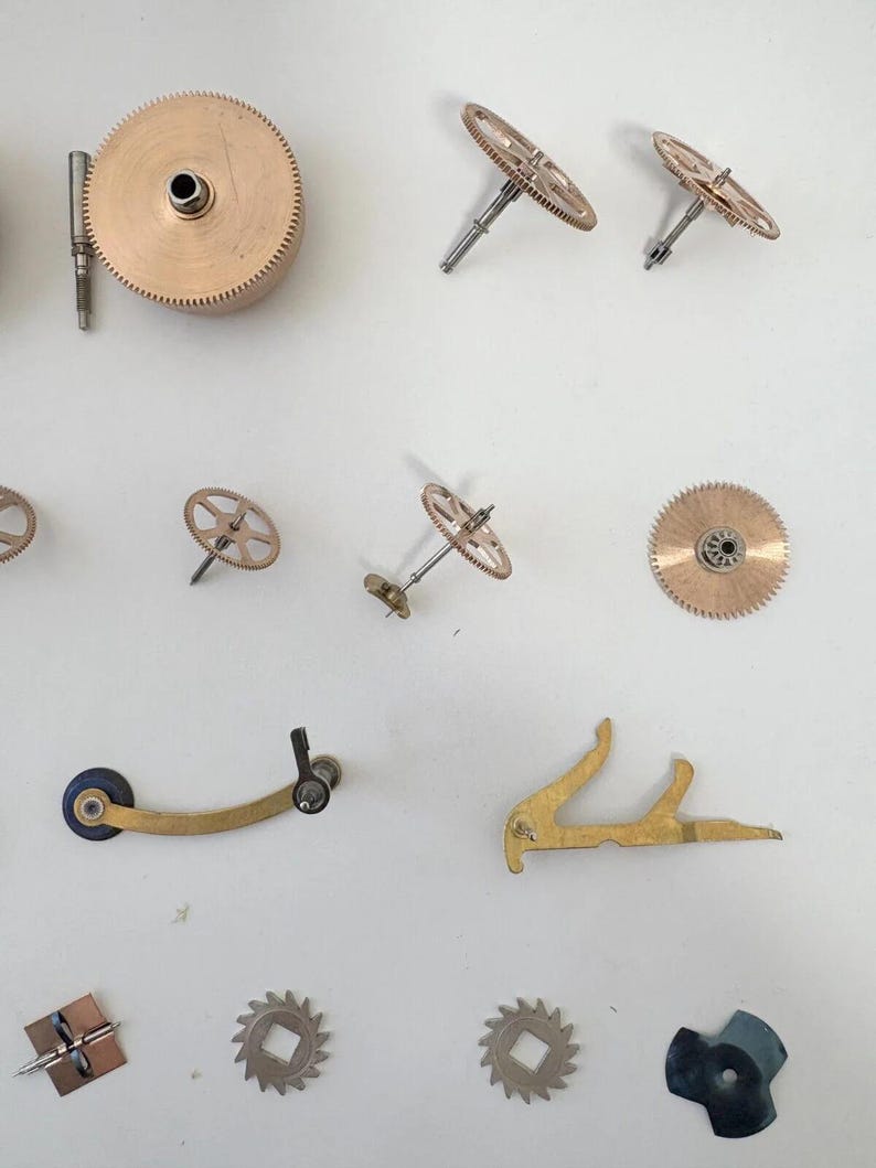 Imhof Striking Cal 76 9475 Clock Movement For Parts Balance Fork Key Knob Barrel image 11