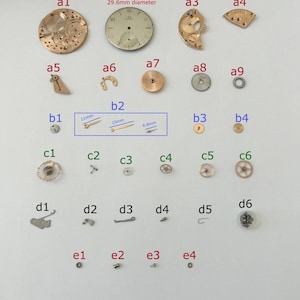Omega Cal 30 T2 PC Watch Movement Parts Wheel Spring Bridge Dial Hands 30T2 2 image 1