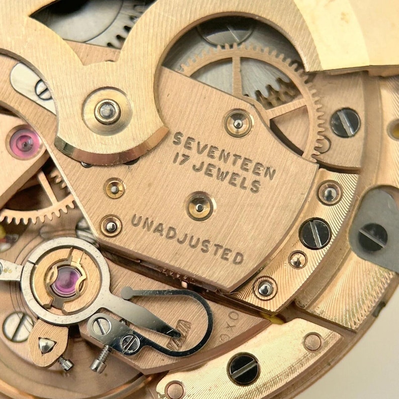 Omega Cal 550 Watch Movement Parts Dial Balance Spring Plate Fork Wheel Rotor 4 image 5