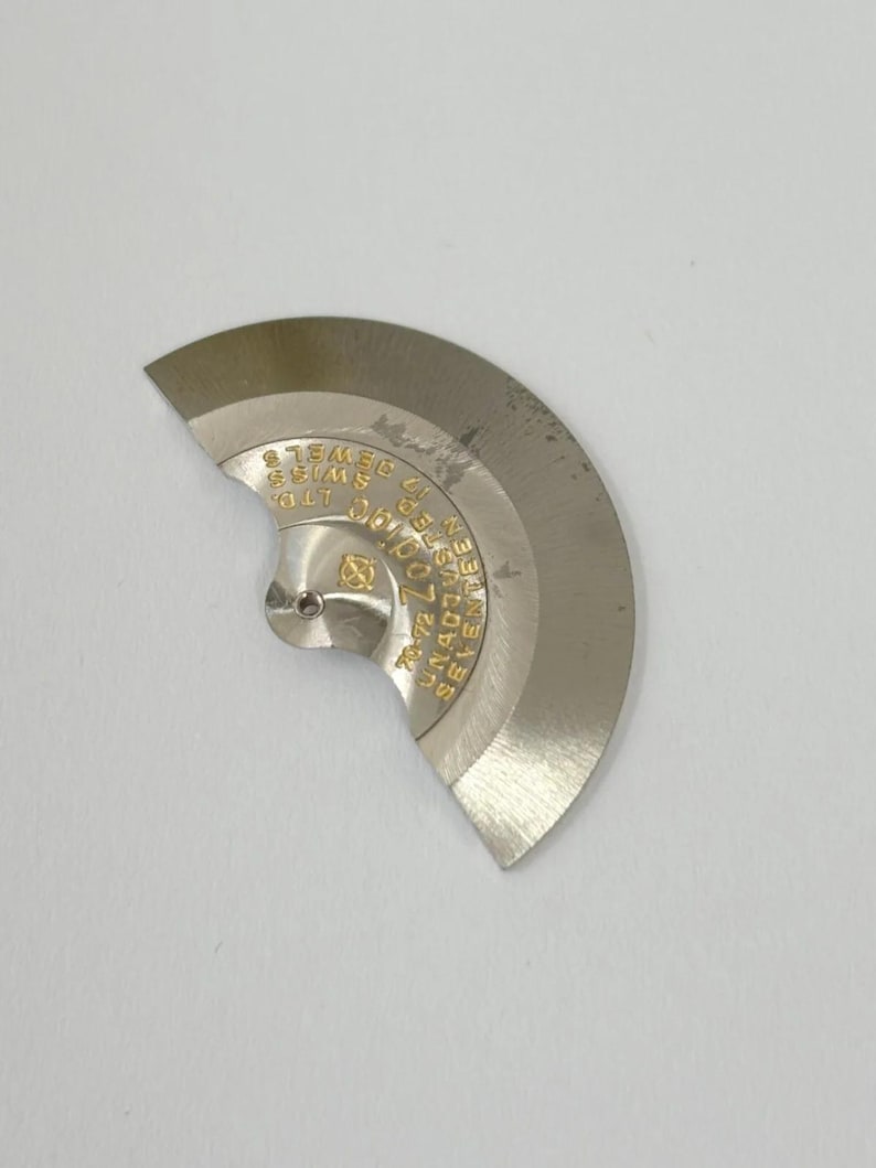 Zodiac Cal 70-72 Watch Movement Part Balance Fork Wheel Spring Bridge Disk Sea image 9