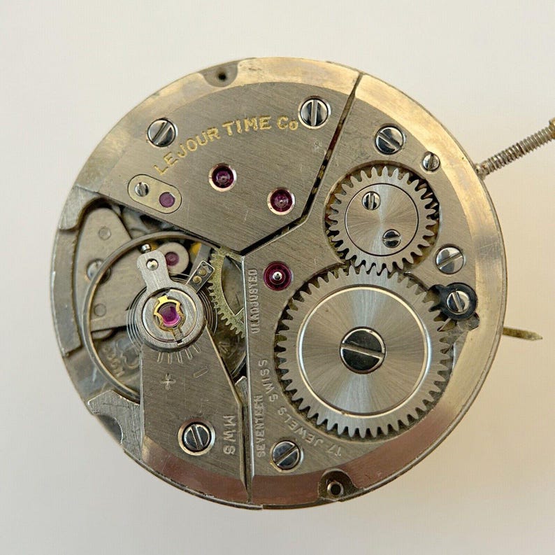 Le Jour Cal P 336-N Composants de la montre Mouvement Fourche à ressort Pont image 1