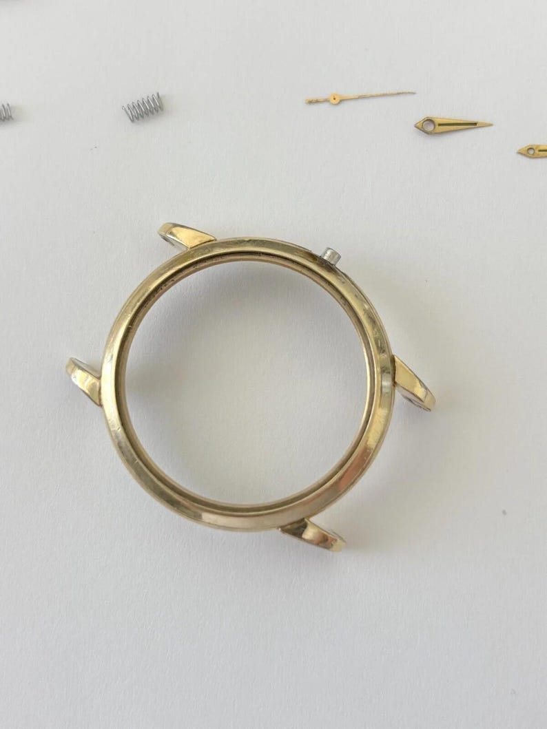Piezas de reloj Omega Cal 351 Movimiento Balance Horquilla Rueda Resorte 350 354 352 353 355 imagen 10