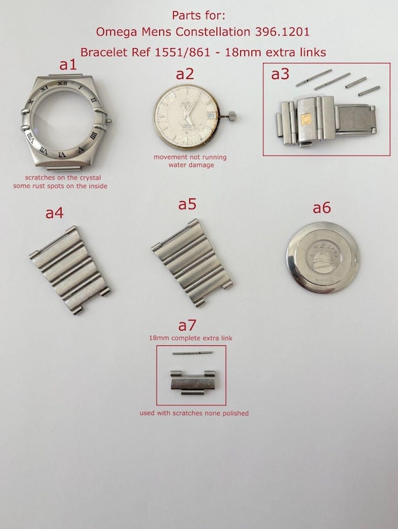 OMEGA Constellation Parts Bracelet Ref 396.1201 1551/861 Watch