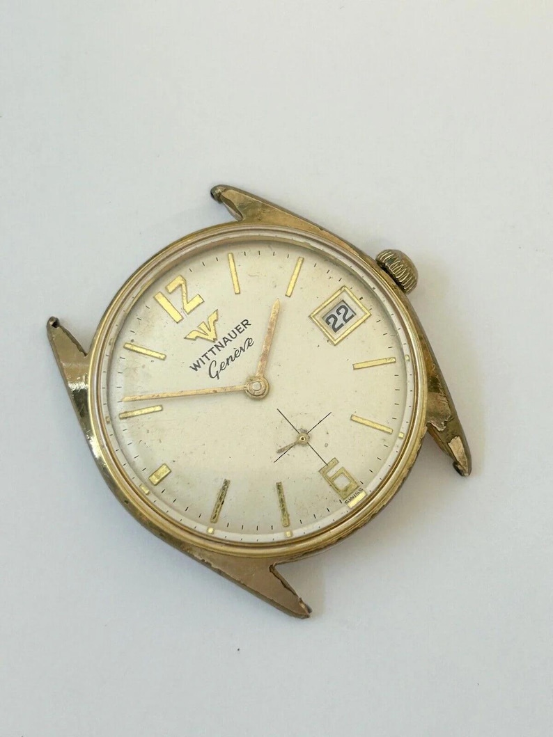 Wittnauer Cal C11K Watch Parts Movement Balance Spring Dial Hand Case Fork image 3