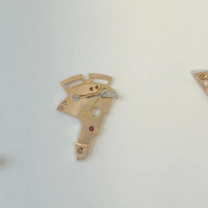 Omega Cal 354 Horlogeonderdelen Beweging Balans Vork Wielveer 350 351 352 353 355 afbeelding 12