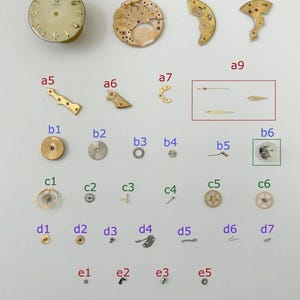 Omega Cal 420 Watch Parts Movement Balance Fork Wheel Spring Dial Bridge image 1