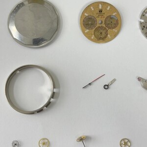 Lemania Cal 873 Watch Movement Parts Dial Case Back Hands Omega 861 Tissot 1873 image 2
