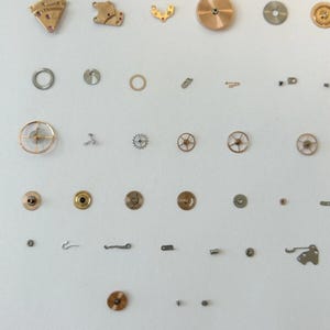 Omega 752 Watch Movement Parts Balance Fork Wheel Spring Bridge Calander Desk image 4