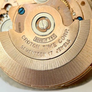 Croton Cal ETA 2789 Watch Parts Movement Balance Spring Dial Hand Calendar Desk image 3