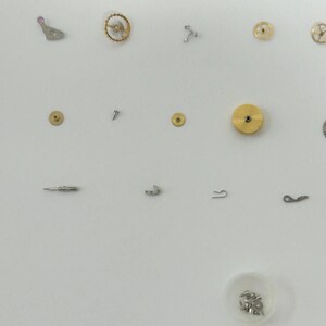 Rolex Cal 1400 Ladies Watch Parts Movement Fork Wheel Spring Bridge Dial Hnads image 4
