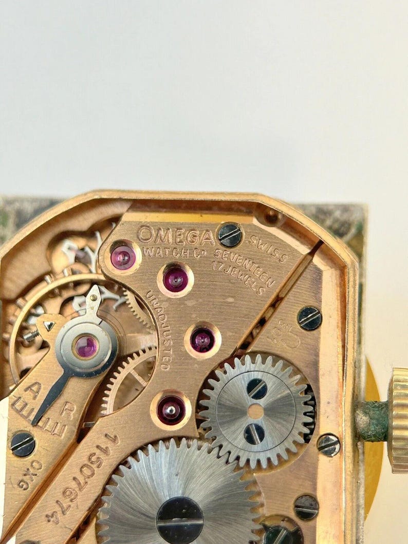 Omega Cal 301 Watch Movement For Parts Balance Fork Spring Bridge image 2