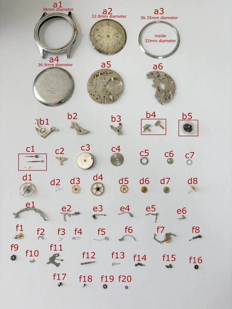 Venus Cal 175 Movement Part Balance Wheel Spring Bridge Fork Wakmann Breitling 2 - Used Watch Parts