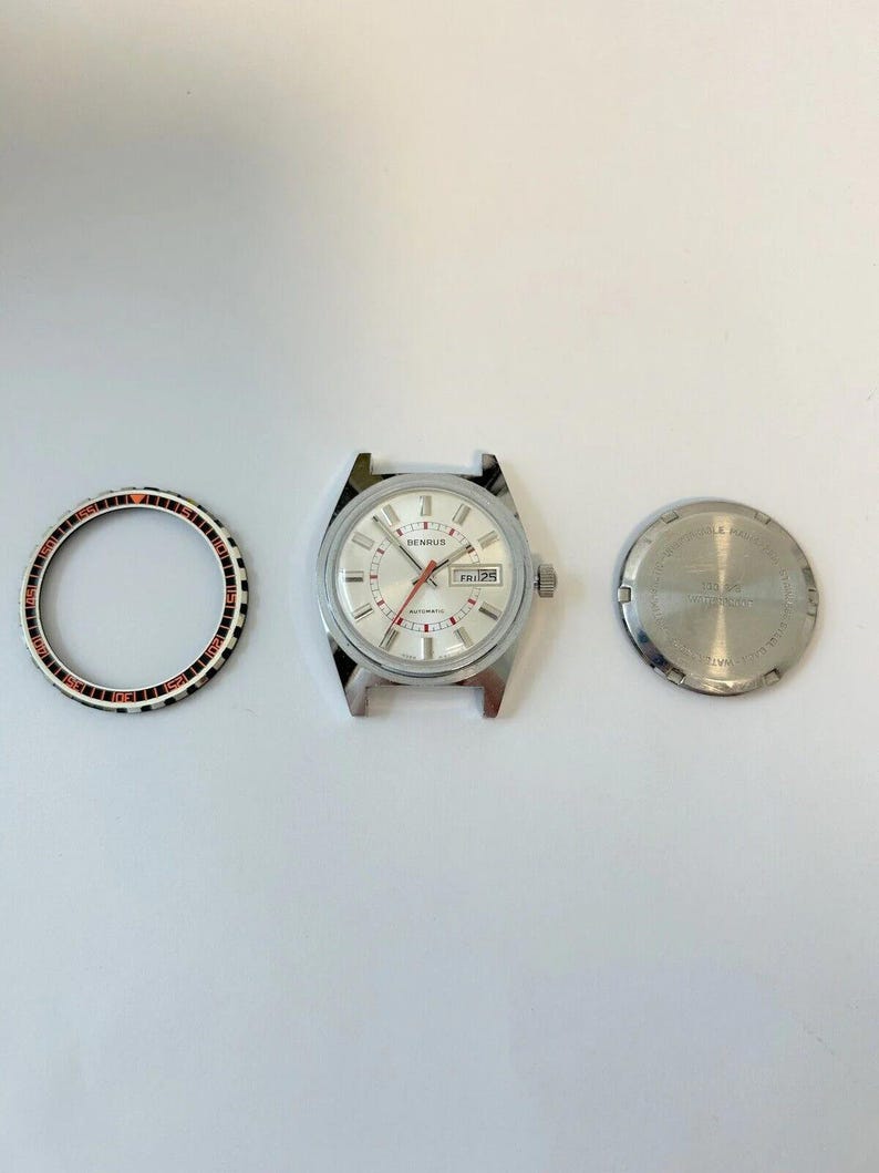 Benrus Cal UT-42 Watch Parts Movement Balance Fork Spring Bridge Dial Hand Bezel image 1