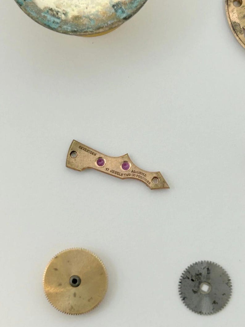 Omega Cal 420 Watch Parts Movement Balance Fork Wheel Spring Dial Bridge 2 image 12
