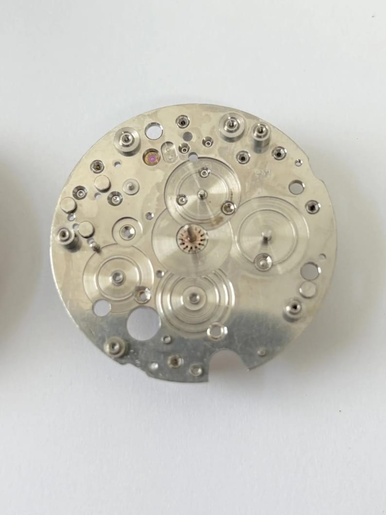 Jaeger LeCoultre Cal 245 Clock Movement Part Balance Fork Barrel Wheel Plates image 6