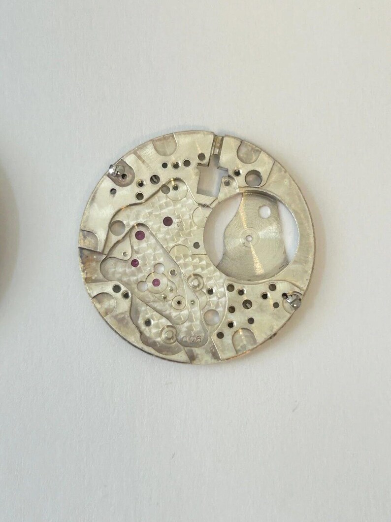 Glycine Bienne Cal 006 900 18 Jewels Parts Movement Balance Fork Wheel Watch image 8