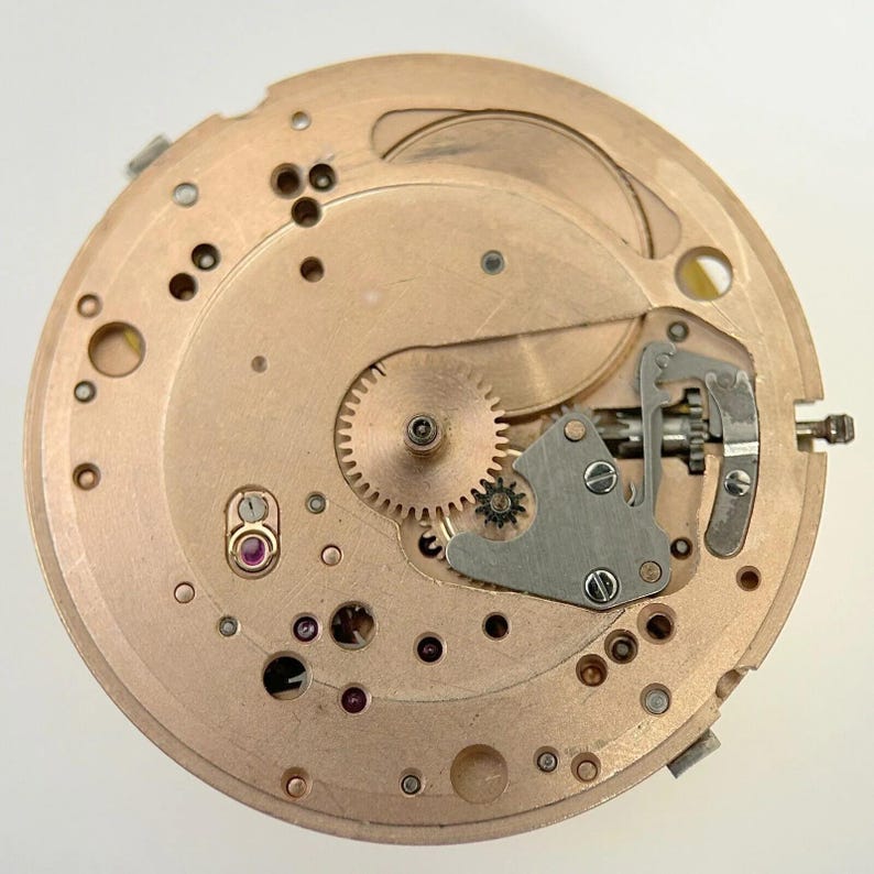 Omega Cal 550 Watch Movement Parts Dial Balance Spring Plate Fork Wheel Rotor 4 image 2