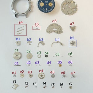 Vulcain 37mm chronograph Valjoux Cal 7733 Watch Movement Parts Dial 7734 7736