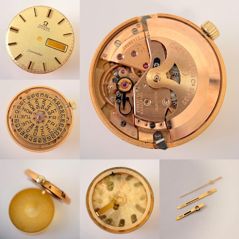 Omega Cal 750 Watch Movement Parts Dial Balance Plate Fork Wheel 550 752 751 image 1