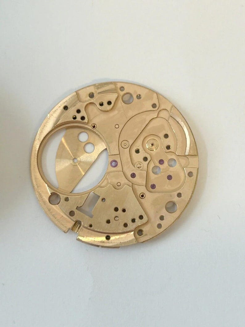 Omega 752 Watch Movement Parts Balance Fork Wheel Spring Bridge Calander Desk image 8