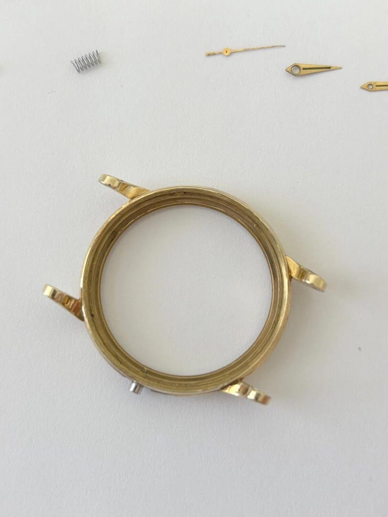 Piezas de reloj Omega Cal 351 Movimiento Balance Horquilla Rueda Resorte 350 354 352 353 355 imagen 11