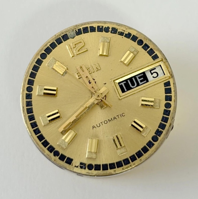 Elgin Caliber 334 AS 1916 Watch Parts Movement Balance Fork Spring Bridge image 2