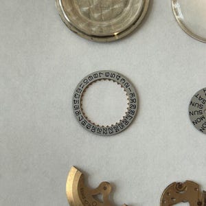 Omega Cal 751 Parts Movement Balance Fork Wheel Spring Bridge Watch Dial 166.032 image 5