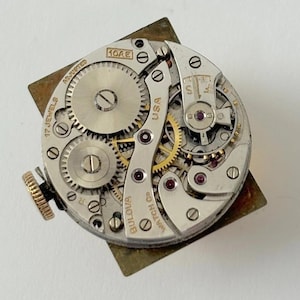 Bulova Cal 10 AE Pièce de montre Mouvement Fourche à ressort Pont