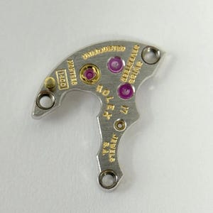 Rolex Cal 1400 Ladies Watch Parts Movement Fork Wheel Spring Bridge Dial Hnads image 12