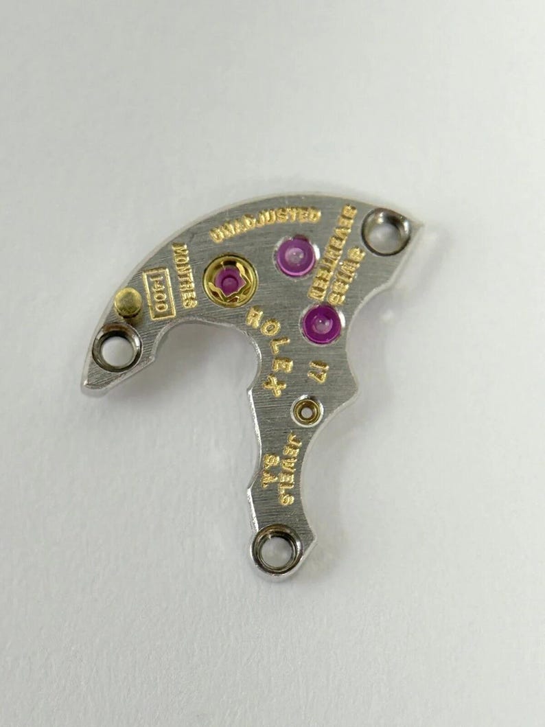 Rolex Cal 1400 Ladies Watch Parts Movement Fork Wheel Spring Bridge Dial Hnads image 12