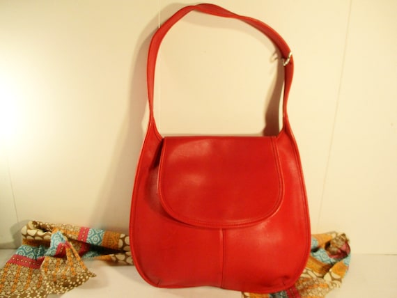 Red COACH Leather Purse, Red Leather Bag, United S
