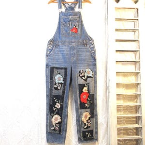 Women Overalls Upcycled Coveralls One-of-a-kind Size L
