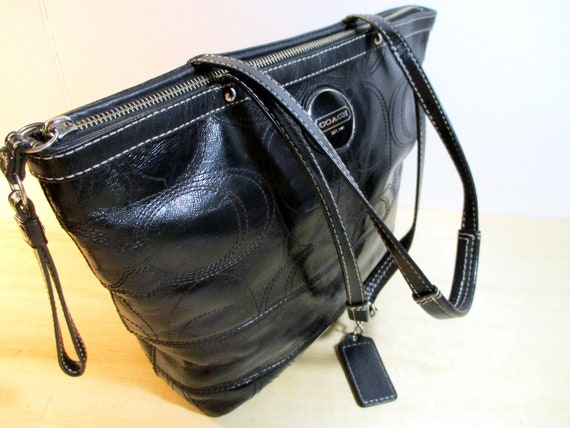 COACH bag, Coach Handbag, Black Leather Coach Purs