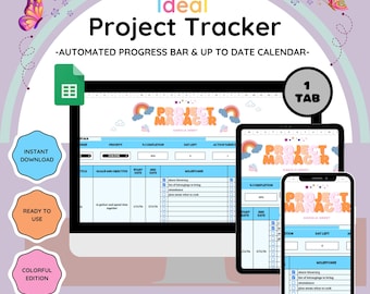 ADHD Project Tracker Spreadsheet Google Sheets Vorlage, Teams Aufgabenmanagement, Team-Projektmanagement, Arbeitsaufgabenplaner, Aufgaben-To-Do-Liste