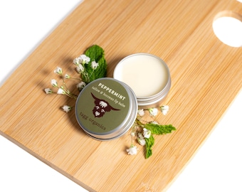 Organic Tallow/Beeswax Lipbalm .5oz Peppermint