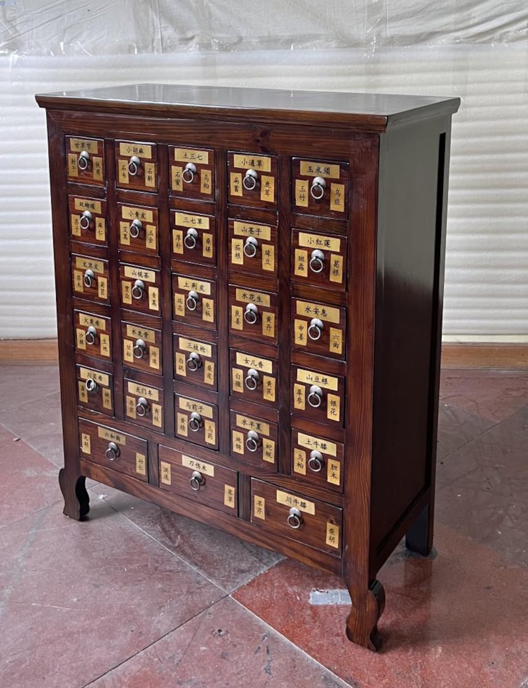 Antique Apothecary Cabinet Chest of Drawers With 28 Drawers Width 92cm ...
