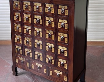 Antiker Apothekerschrank Kommode mit 28 Schubladen Breite92cm