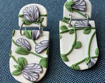 Saffron | Polymer clay earrings | Flower earrings | Gift | Handmade jewelry | Hypoallergenic post