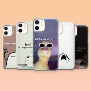 Funny Phone Case Meme Joke Cover for iPhone 16, 15, 14, 13, 12, Samsung S24Ultra, S23FE, S22, A15, A54, A25, A14, Pixel 9Pro, 8Pro, 8A, 7A