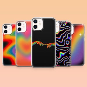 Rainbow Phone Case Pride LGBTQ Cover for iPhone 16, 15, 14, 13, 12, Samsung S24Ultra, S23FE, S22, A15, A54, A25, A14, Pixel 9Pro, 8Pro, 8A