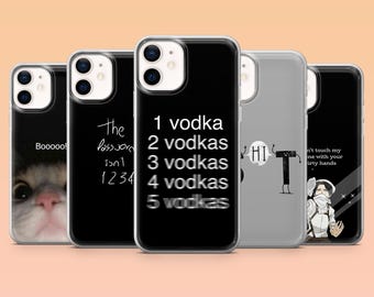 面白い電話ケース ミーム ジョーク カバー iPhone 16、15、14、13、12、Samsung S24Ultra、S23FE、S22、A15、A54、A25、A14、Pixel 8Pro、7Pro、8A、7A用