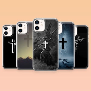 Kreuz Handyhülle Christianity Jesus Cover für iPhone 16, 15, 14, 13, 12, Samsung S24Ultra, S23FE, S22, A15, A54, A25, A14, Pixel 8Pro, 7Pro