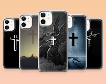 Cross Phone Case Christianity Jesus Cover for iPhone 16, 15, 14, 13, 12, Samsung S24Ultra, S23FE, S22, A15, A54, A25, A14, Pixel 8Pro, 7Pro