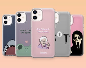 ジョーク電話ケース 面白いミームカバー iPhone 16、15、14、13、12、Samsung S24Ultra、S23FE、S22、A15、A54、A25、A14、Pixel 9Pro、8Pro、8A、7A用