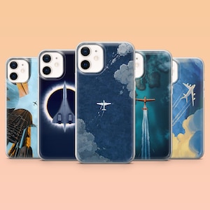 Vliegtuig telefoonhoesje Aircraft Jet Cover voor iPhone 16, 15, 14, 13, 12, Samsung S24Ultra, S23FE, S22, A15, A54, A25, A14, Pixel 9Pro, 8A, 7A