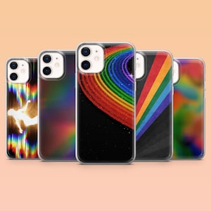 Pride Phone Case Rainbow LGBTQ Cover for iPhone 16, 15, 14, 13, 12, Samsung S24Ultra, S23FE, S22, A15, A54, A25, A14, Pixel 9Pro, 8Pro, 8A
