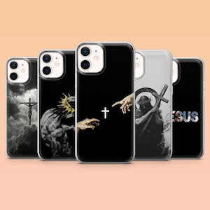 Cross Phone Case Christianity Jesus Cover for iPhone 16, 15, 14, 13, 12, Samsung S24Ultra, S23FE, S22, A15, A54, A25, A14, Pixel 8Pro, 7Pro