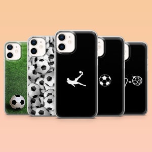 Soccer Phone Case Football Sport Cover for iPhone 16, 15, 14, 13, 12, Samsung S24Ultra, S23FE, S22, A15, A54, A25, A14, Pixel 8Pro, 7Pro, 8A